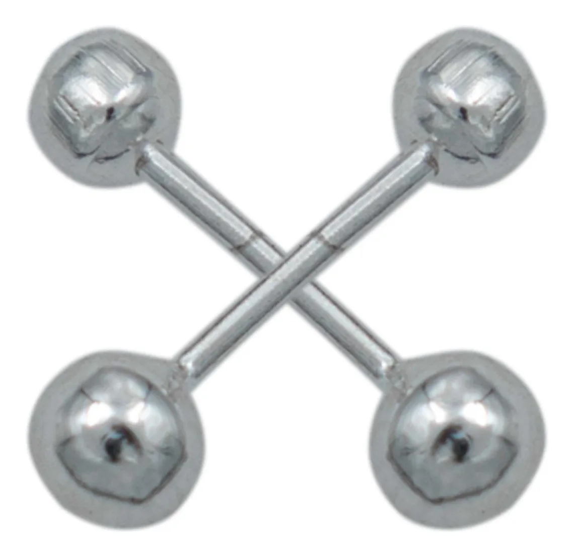 Aretes de plata .925 broquel dormilona bola 3mm — Joyaris