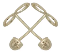 Aretes Broquel Oro 10k Diseño Infinito Liso - Imagen 3