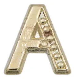 Aretes Broquel Oro 10k Inicial Letra A para Mujer - Imagen 2