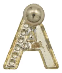 Aretes Broquel Oro 10k Inicial Letra A para Mujer - Imagen 3