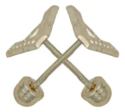 Aretes Broquel Oro 10k Inicial Letra A para Mujer - Imagen 4