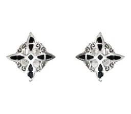 Aretes Broquel Plata 925 Nudo de Bruja Protección Artesanal Unisex - Imagen 1