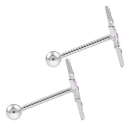 Aretes Broquel Plata 925 Nudo Bruja con Zirconia Transparente - Imagen 3
