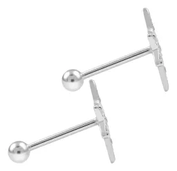 Aretes Broquel Plata 925 Nudo de Bruja Zirconia - Imagen 3