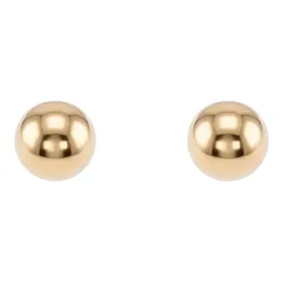Aretes Broquel Oro 10k Bola Lisa Dormilona para Mujer - Imagen 5
