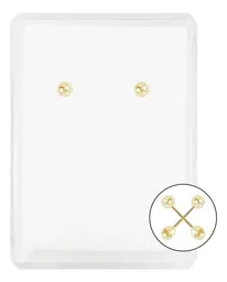 Arete Broquel Dormilona Bola Oro 10k - Imagen 1