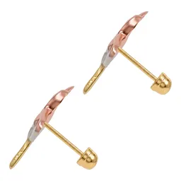 Aretes Broquel Oro 10k Colibrí Diseño Florentino para Mujer - Imagen 4