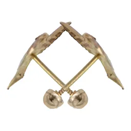 Aretes Broquel Oro 10k Colibrí Zirconia Transparente - Imagen 2