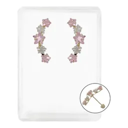 Aretes Broquel Oro 10k Estrella con Zirconias para Mujer - Imagen 1