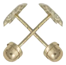 Aretes Broquel Oro 10k Mariposa con Zirconia - Imagen 2