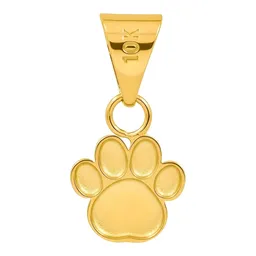 Dije de Oro 10k Huella Mascota Perro Gato 13x7 mm Pulido - Imagen 2