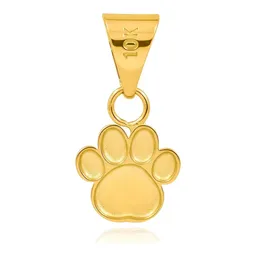 Dije de Oro 10k Huella Mascota Perro Gato 13x7 mm Pulido - Imagen 3