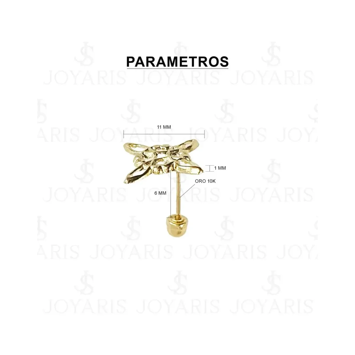 Aretes Broquel Oro 10k Nudo de Bruja Amuleto Protección Artesanal - Imagen 2