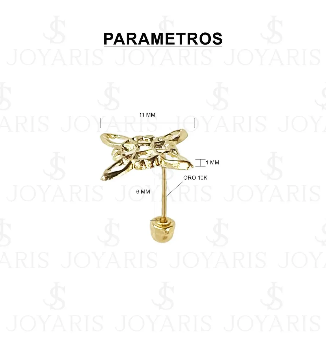 Aretes Broquel Oro 10k Nudo de Bruja Amuleto Protección Artesanal - Imagen 1