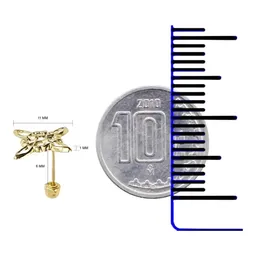 Aretes Broquel Oro 10k Nudo de Bruja Amuleto Protección Artesanal - Imagen 3