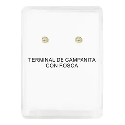 Aretes Broquel Oro 10k Perla Natural Bola 4mm - Imagen 3