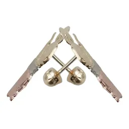 Aretes Broquel Oro 10k San Judas Tadeo Diseño Florentino Tricolor - Imagen 3