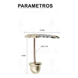 Aretes Broquel Oro 10k San Judas Tadeo Religioso - Imagen 2