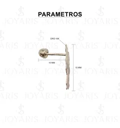 Aretes Broquel Oro 10k Santa Muerte Diseño Florentino - Imagen 2
