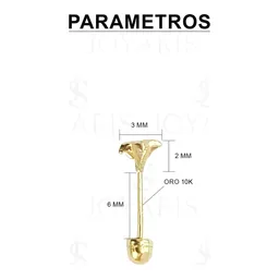 Aretes Broquel Oro 14k Estrella Diamantada con Zirconia - Imagen 2