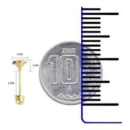 Aretes Broquel Oro 14k Estrella Diamantada con Zirconia - Imagen 3
