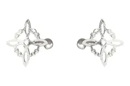 Aretes Broquel Plata 925 Diseño Nudo de Bruja Artesanal - Imagen 1