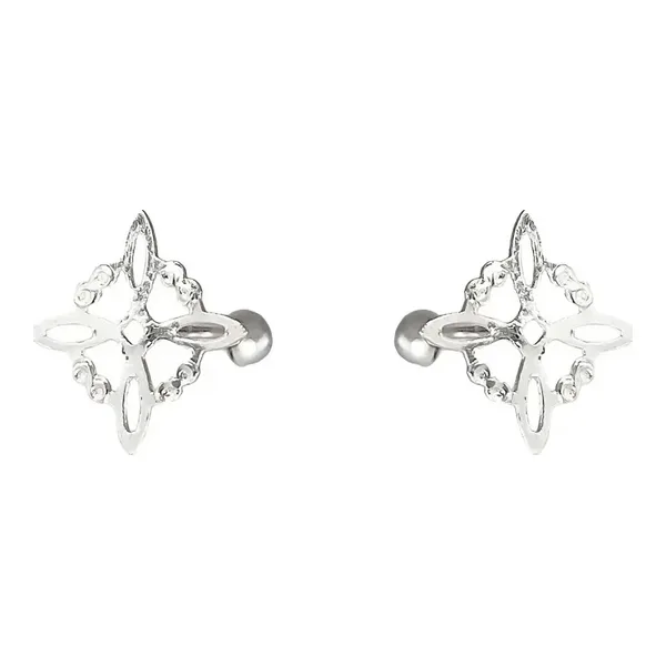 Aretes Broquel Plata 925 Diseño Nudo de Bruja Artesanal - Imagen 1