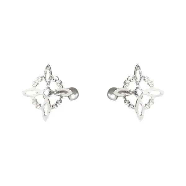 Aretes Broquel Plata 925 Diseño Nudo de Bruja Artesanal - Imagen 1