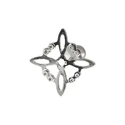 Aretes Broquel Plata 925 Diseño Nudo de Bruja Artesanal - Imagen 2