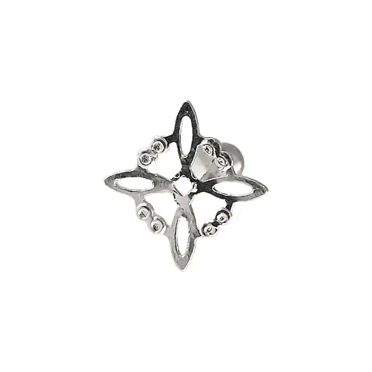 Aretes Broquel Plata 925 Diseño Nudo de Bruja Artesanal - Imagen 2