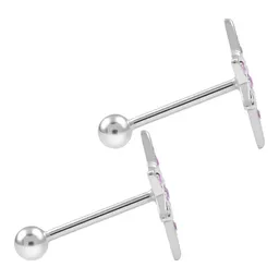 Aretes Broquel Plata 925 Nudo Bruja con Zirconia Transparente - Imagen 3
