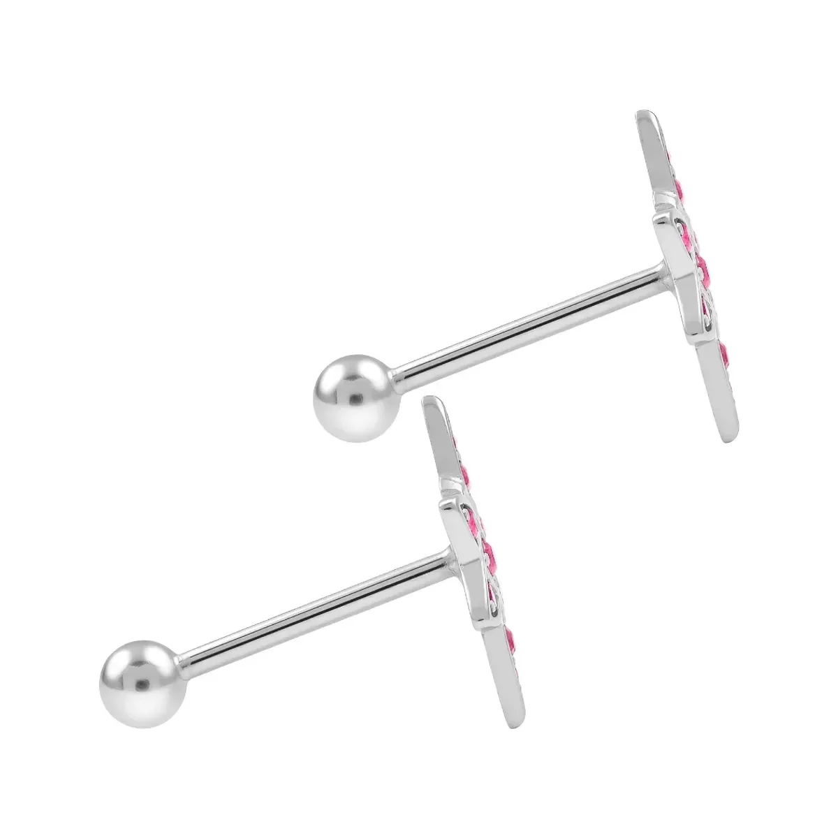 Aretes Broquel Plata 925 Nudo de Bruja con Zirconia Protección - Imagen 3