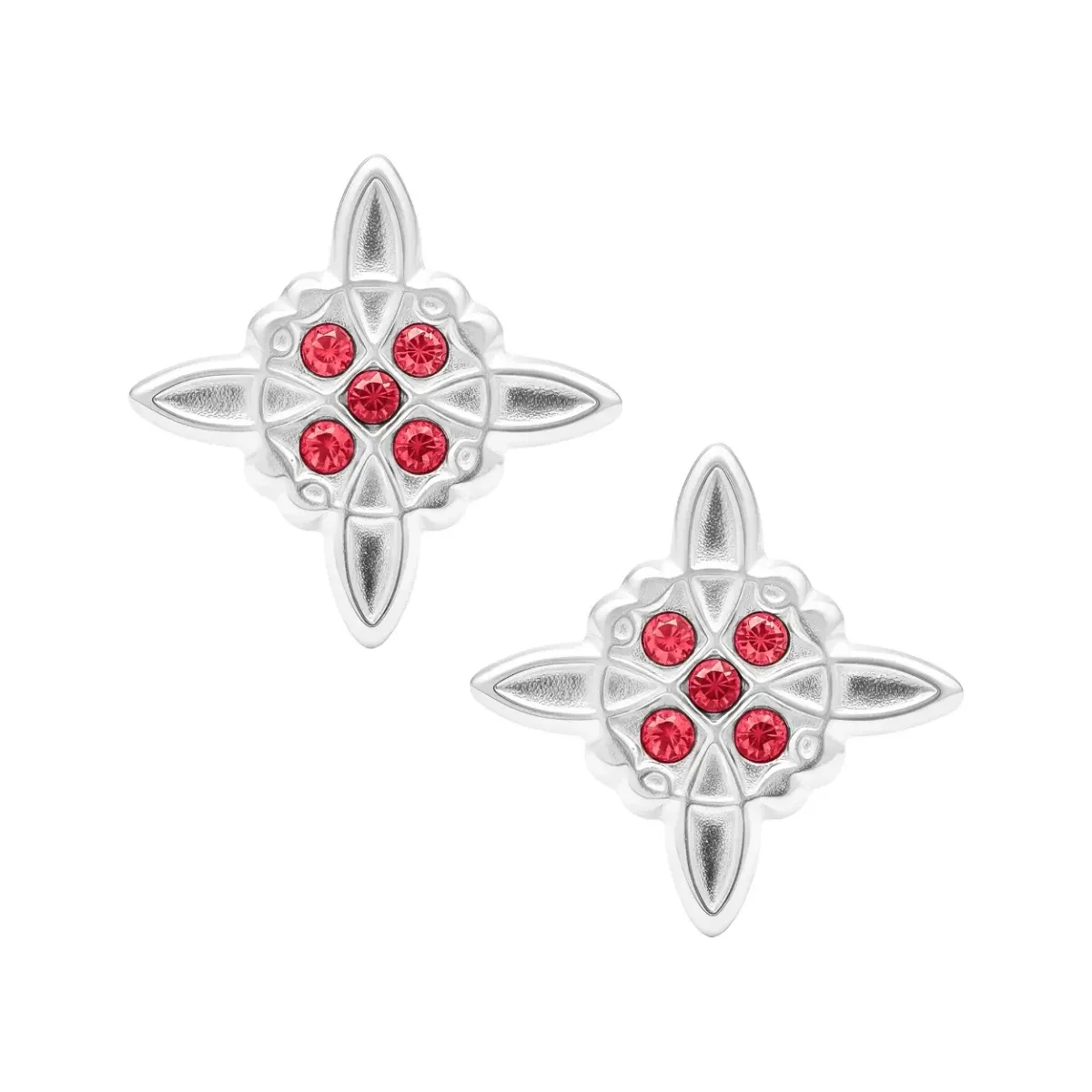 Aretes broquel Plata .925 Nudo de Bruja con Zirconia, joyería esotérica de protección. Amuleto en plata genuina, pendientes u