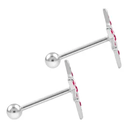 Aretes Broquel Plata 925 Nudo de Bruja con Zirconia Unisex - Imagen 3