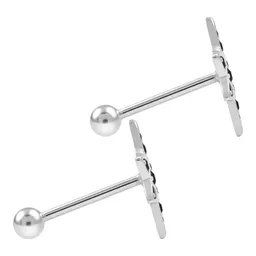 Aretes Broquel Plata 925 Nudo de Bruja con Zirconia - Imagen 3