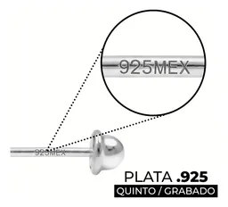 Aretes Broquel Plata 925 Nudo de Bruja con Zirconia - Imagen 4