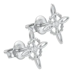 Aretes Broquel Plata .925 Nudo de Bruja Diseño de Protección - Imagen 2
