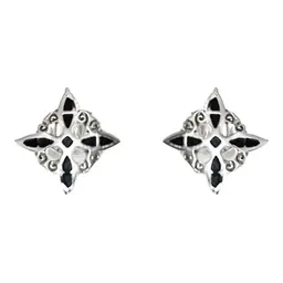 Aretes Broquel Plata 925 Nudo de Bruja Protección Artesanal Unisex - Imagen 1