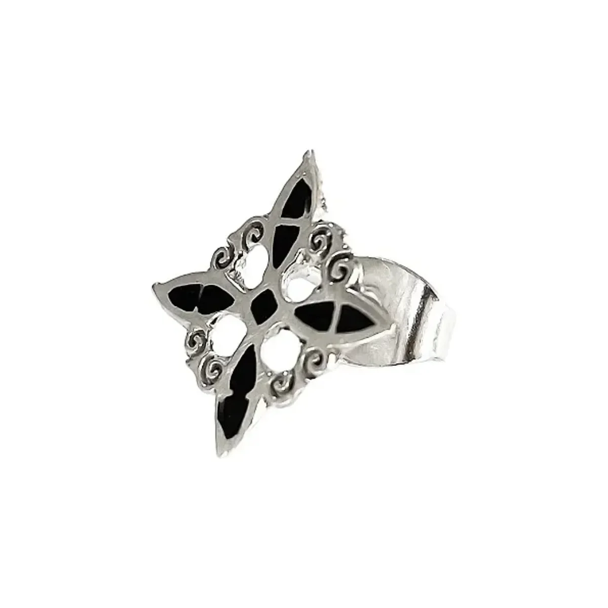 Aretes Broquel Plata 925 Nudo de Bruja Protección Artesanal Unisex - Imagen 4