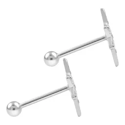 Aretes Broquel Plata 925 Nudo de Bruja Zirconia - Imagen 3