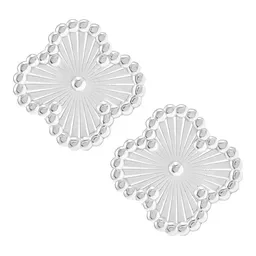 Aretes Broquel Plata 925 Zirconia Transparente Redonda - Imagen 1
