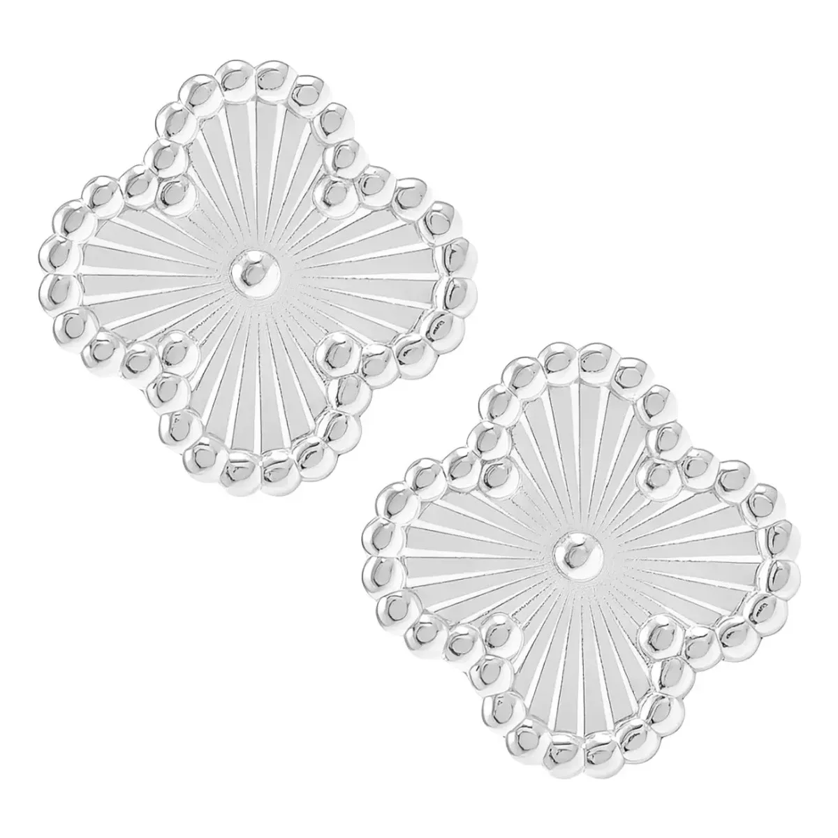 Aretes broquel de Plata .925 con Zirconia Transparente Redonda. Joyería de plata mexicana moderna, diseño circular y broche d