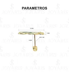 Aretes Broquel Oro 10k San Judas Esmaltado Dije Religioso Mujer - Imagen 2