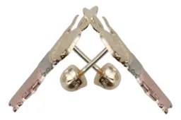 Aretes Broquel Oro 10k San Judas Tadeo Diseño Florentino Tricolor - Imagen 3