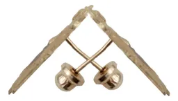 Aretes Broquel Oro 10k San Judas Tadeo Diseño Delineado - Imagen 3
