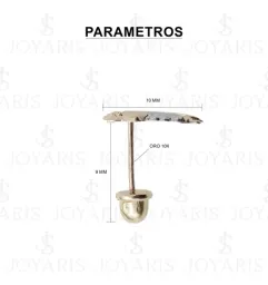 Aretes Broquel Oro 10k San Judas Tadeo Religioso - Imagen 2