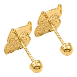 Aretes Broquel Super Heroes Villanos Negro Oro 10k - Imagen 4