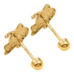 Aretes Broquel Super Heroes Villanos Rojo Oro 10k - Imagen 4