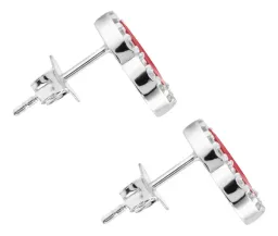 Aretes Mariposa Plata 925 Trébol Cuatro Hojas Zirconia - Imagen 3