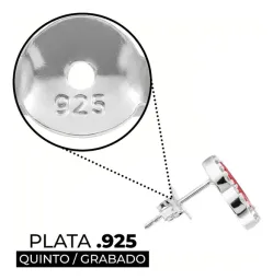 Aretes Mariposa Plata 925 Trébol Cuatro Hojas Zirconia - Imagen 4